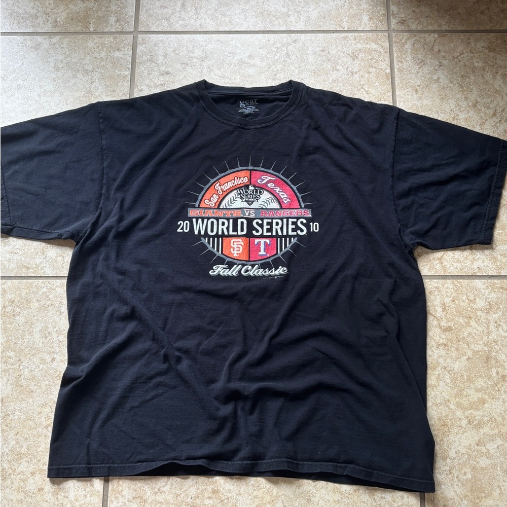 Giants vs Rangers 2010 World Series back cotton t-shirt Men’s xxl